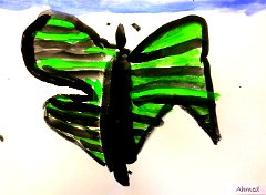 Ahmed, Age 6, The Sky Butterfly, A4 Watercolour, Anson Primary School