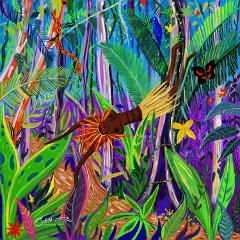 Yuxi Yuve, the Amazon Water Spirit. Procreate digital painting by John Dyer