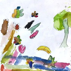 Rosesilla Penan. Age 6. Mulu. 21 x 21 cm watercolour on paper