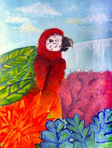 Jamie. Year 8. Great Sankey High School. Warrington. UK. Acrylic on card.