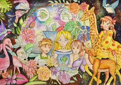 WONG-SHIN-TUNG_AGE-16_A-NATURAL-UNIVERSE_PAINT-ON-A2-PAPER_SCHOOL-OF-CREATIVITY_HONG-KONG_CHINA