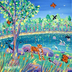 India - 12 x 12 inches acrylic on canvas by John Dyer