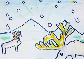 Alba E., Age 10, Argentina, Reinitos, Tempera paint, markers, and watercolor pencils, A4 Paper - 3