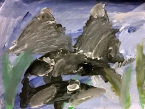 Billy, aged 10. Chaucer Junior School. Orcas. A3 paper.