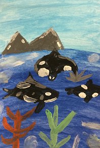 Gia A, Age 9, Highfield Primary School, Orca Ocean, A4 Paper