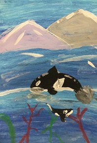 Haneen K, Age 10, Highfield Primary School, Orca Ocean, A4 Paper