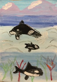 Harvey D, Age 9, Highfield Primary School, Orca Ocean, A4 Paper