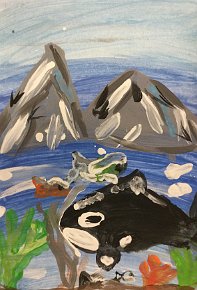 Olina I, Age 10, Highfield Primary School, Orca Ocean, A4 Paper